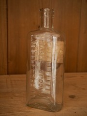 Trio of Vintage / Antique English Apothecary Chemist Bottles (Sold Individually)