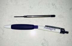 Pharmaceutical Advertising ALLEGRA Drug Rep Paper Mate Click Pen w/ Grip Writes