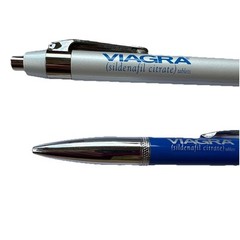 Rare Lot Viagra Pharmaceutical Metal Pen Drug Rep Advertising & Pen Light READ