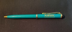 Pharmaceutical Drug Rep Promo Pen Norvasc, Very Heavy Metal Pen, RARE Green Pen