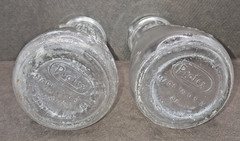 Pair of 6oz Vintage „Protex“ Perfection Glass Urine Specimen Bottles 41 Stamp