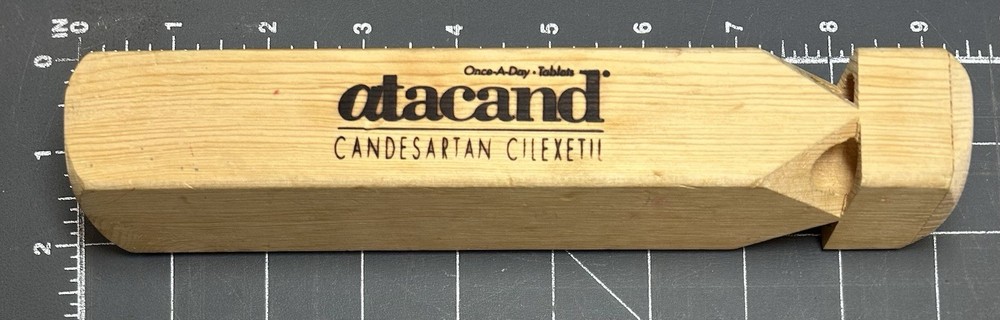 Atacand Toprol-XL AstraZeneca AZ Pharmaceutical Advertising Wooden Train Whistle