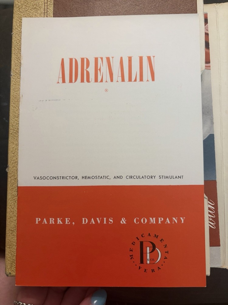Parke, Davis & Company Adrenalin Pharmaceutical Booklet/Brochure