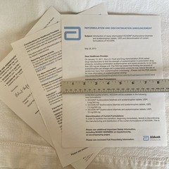 Rare Vicodin News Release 2012 Reformulation Abbott Drug Rep HP ES Opioid Pharma