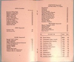 Chateau Laurier Hotel Menu 1950s Ottawa Canada Cocktail Wine Liquor List Vintage