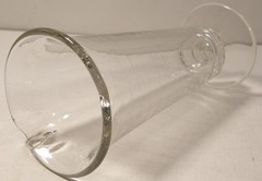 VINTAGE GLASCO CLEAR GLASS ETCHED FOOTED MEASURING POURING BEAKER APOTHECARY LAB