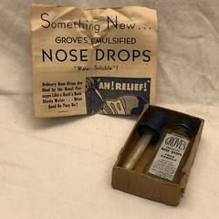 Vintage Medical Bottle Grove Laboratories St Louis MO. Original Box Directions