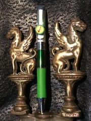 Avalide Green Heavy Metal Drug Rep Pharmaceutical Gripper twist pen w slider
