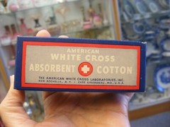 Antique Vtg Medical Dental Pharmacy – American White Cross Cotton – Unopened Box