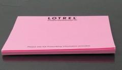 Lotrel Metal PEN, Pink Sticky Note Pad Drug Rep Pharmaceutical Promo Advertising