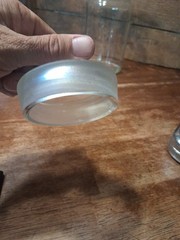 British Made S3 X237 Apothecary Jar Vintage 1980s Heavy Clear Glass 9.75 Inches