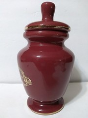 Vintage Eli Lilly Apothecary Jar Burgundy/gold Lactucarium (Wild Lettuce)