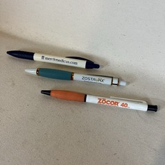 Pharmaceutical Promo Pens: Lot of 3 Working Pens Zōcor Zostavax Mercksource