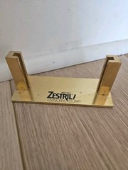 Zestril Brass Business Card Holder 1980s 90s Drug Rep Promo Pharma Vintage