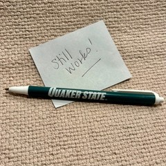 Vintage Quaker State Oil Automotive Promo Advertising Pen by BIC – Black Ink