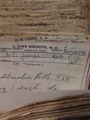 Lot Hundreds Antique 1940’s Paper Prescriptions Pharmacy Medical RX Handmade Box