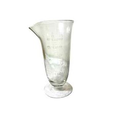 VTG Footed Glass Apothecary Beaker or Cocktail Carafe 16 Oz 500 cc