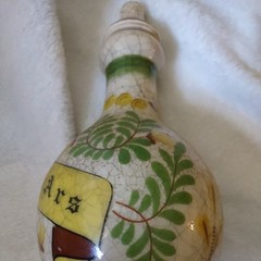 Vintage German Dinars Medicinal Bottle Natural Crackle