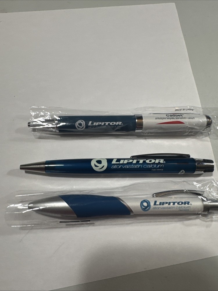 Pfizer Lipitor PENS Drug Rep Pharmaceutical Promo Medical Advertising Lot of 3