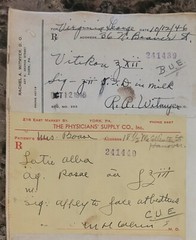 1946 2-sided Pharmacy Ledger Page – 20 vintage prescriptions – Sulfedex