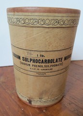 OLD MERCK SODIUM SULPHOCARBOLATE CONTAINER