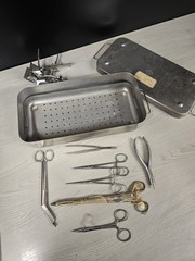Vintage USSR Surgical Instruments Set w/ Sterilization Tray Soviet Medical Tool