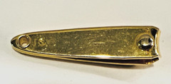 Vtg Pharmaceutical Advertising Promo IMODIUM Nail Clippers Gold Tone USA Made