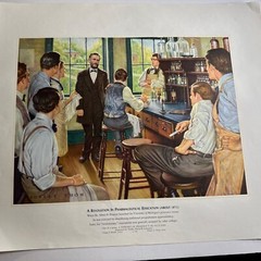 A HISTORY OF PHARMACY IN PICTURES 1954 PRINT#30 Great Gift For Doctor 22″×18″