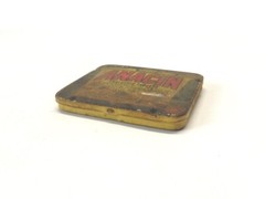 VINTAGE WHITEHALL PHARMACAL CO. ANACIN TABLETS YELLOW EMPTY TIN NO TABLETS USED