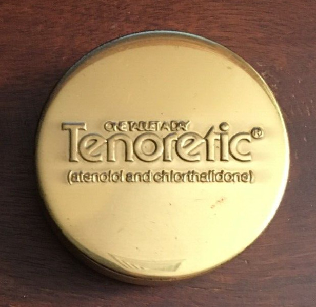 TENORETIC – PHARMACEUTICAL COMPANY PREMIUM SHOE POLISH CANISTER – UNUSUAL !!!