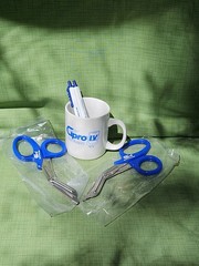 Cipro Pharmaceutical Drug Rep Lot Scissors Coffee Mug Ink Pen Advertising