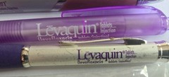 LEVAQUIN Metal Pens + Letter Opener Vintage Pharmaceutical Drug Rep Promo WRITES