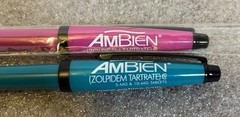 Plastic Drug Rep Pens Pharmaceutical Pharma Medical – Pink (New) And Blue (Used)
