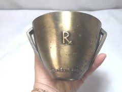 Rx Pharmacy Class 1973 Secundum Artem Brass Mortar and Pestle Schering