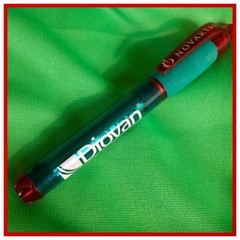 NIB Drug Rep Exam Flashlight Pen Light DIOVAN HCT TEAL Red GRIP w/ Batteries!