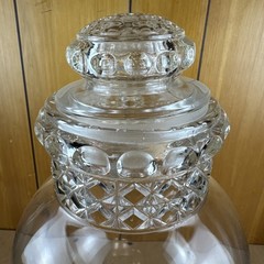 Antique Apothecary Glass Jar With Lid Candy Store Container