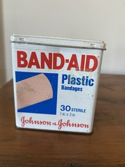 Vintage Johnson & Johnson Band-Aid Tin Curad Tin Boric Acid Campho-Phenique Lot