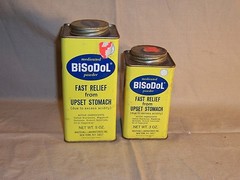 Vintage Advertising Medicine Tin Box BiSoDol New York Original Tin Display Decor