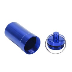 5pcs Mini Keychain Tablets Case Water Proof Outdoor Tablets Container Blue