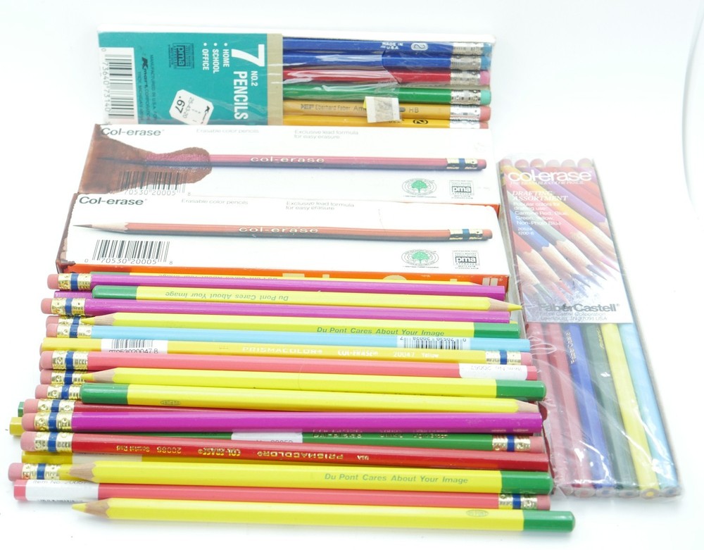 Large Lot of Mostly N,ew Faber-Castell Col-Eraser & Dupont Color Pencils