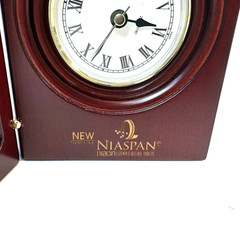 NEW Niaspan Niacin Pharmaceutical Cherry Wood Picture Frame Clock Premium Pharma