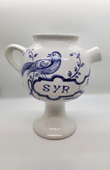 Apothecary Pharmaceutical Jar SYR ROSAR SOL By Lilly Made in Portugal 1989