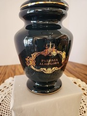 Apothecary 8.5″T Jar Peony (Paeonia Albiflora) Eli Lilly Navy Blue #19-662 READ