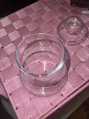 Apothecary Jar Bell Shaped Clear Glass 5″ Vintage 1970s Display/Terrarium/Candy