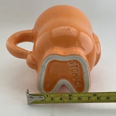 Actos Pharmaceuticals Promotion Ceramic Orange Stomach Mug Anthropomorphic Weird