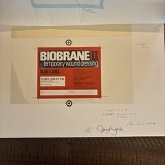 Lot Of 5 BIOBRANE II Signed Original Label Art Works Winthrop Pharma w/ Booklet