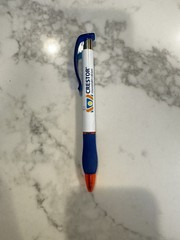Crestor Pharmaceutical Promotional Ballpoint Pen Blue/White/Orange