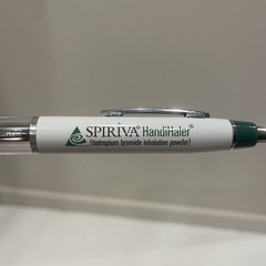 SPIRIVA HandiHaler LIGHT UP Pen Metal & Plastic Pharmaceutical RX Writes Well