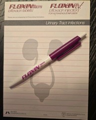 FLOXIN Pharmaceutical Drug Rep Promo Lot – Plastic Pen + Notepad Medical