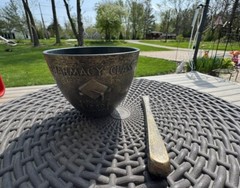 MORTAR & PESTLE – PHARMACY CLASS RX OF 1980 Brass Bronze SECUNDUM ARTEM